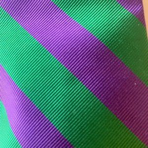 Never Used - J. Crew Green and Purple Striped Rep Tie